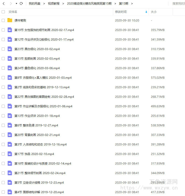 痕迹指尖糖古风精英班第15期2020年插画课