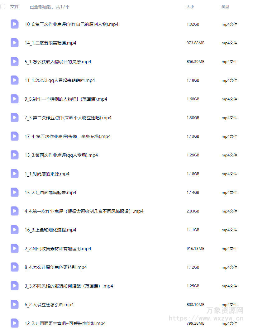 突突时尚感角色设计系统课【画质高清只有视频】