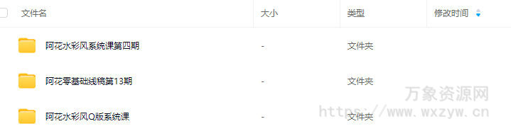 阿花零基础线稿第13期+水彩风Q版课+系统课第4期