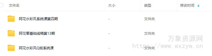 阿花零基础线稿第13期+水彩风Q版课+系统课第4期