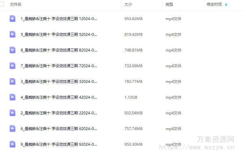 是蜘蛛&汪乘十 字设动效课第3期2024【画质高清只有视频】