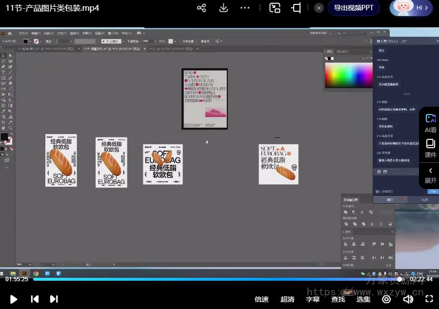波波课堂刺猬包装设计全能班第13期2024【画质高清有部分素材】