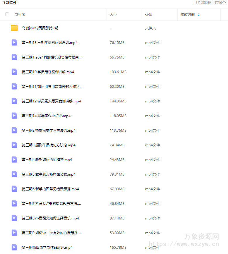 乌鸦jewey翼摄影第3期+第2期2024年【只有视频】