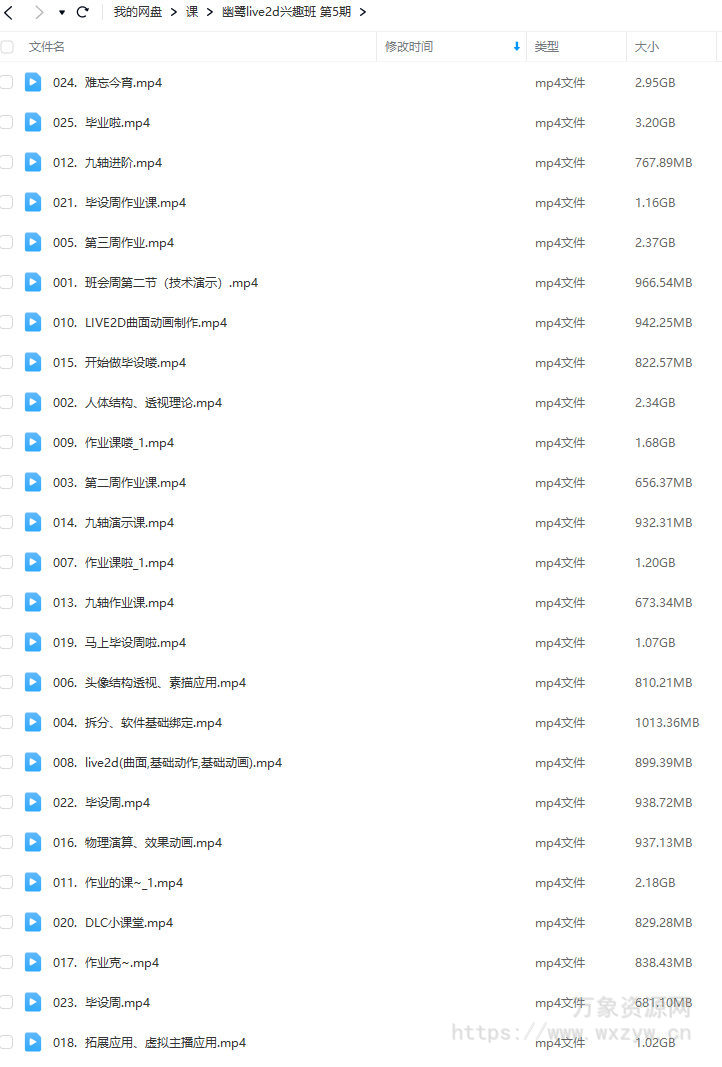 幽鹭live2d兴趣班第5期2023年4月结课【画质不错只有视频】