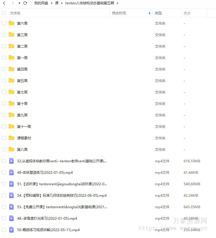 tenten云2022年人体结构动态基础第五期【画质高清有课件没笔刷】