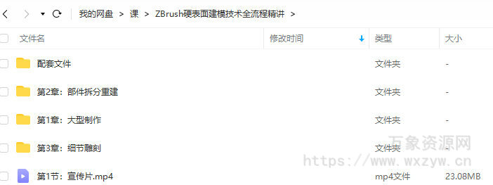 ZBrush硬表面建模技术全流程精讲【画质高清有素材】
