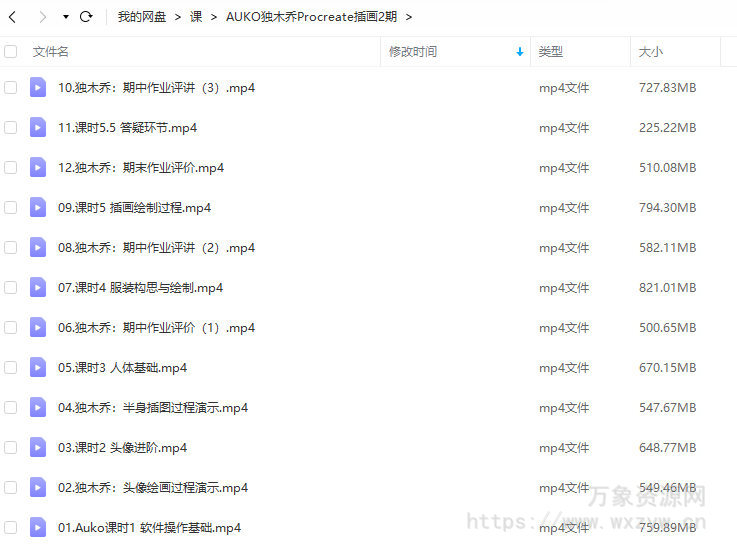 AUKO独木乔2022年Procreate插画第2期【画质不错只有视频】