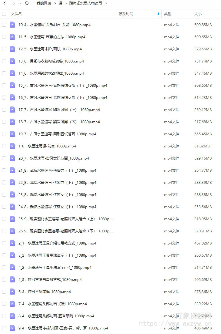 酸梅汤水墨人物速写2022【画质高清只有视频】