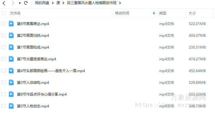吕三看国风水墨人物插图创作班2022年【画质还行只有视频】