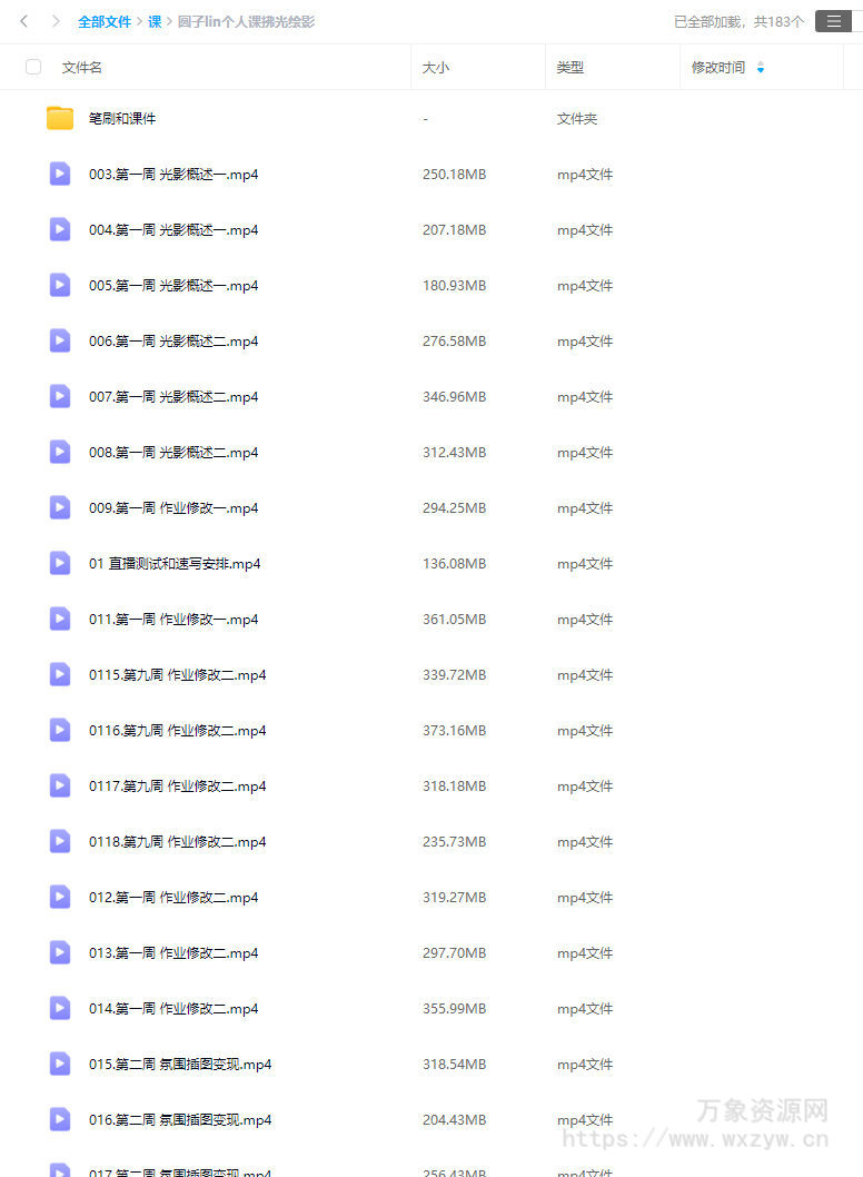 圆子lin个人课拂光绘影2024年1月结课【画质高清有大部分课件】