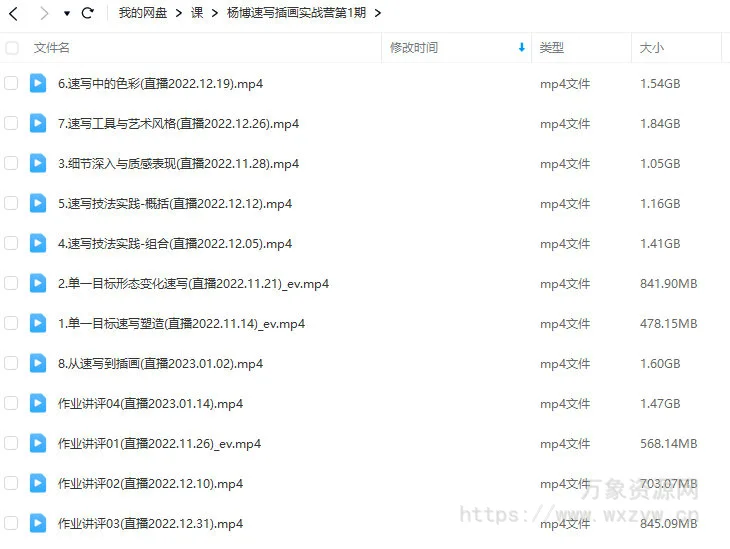 创艺盒2022杨博速写插画实战营第1期【画质还行只有视频】