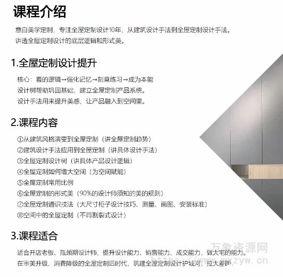 刘意白美学全屋定制设计提升课2022年【画质高清有课件】