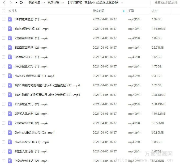 【月半狼叫】商业lolita立绘设计班2019年【画质高清】
