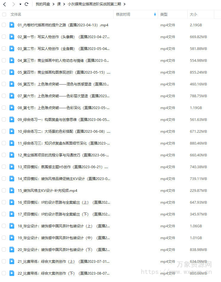 小灰碟商业插画进阶实战班第2期2023年【画质一般只有视频】