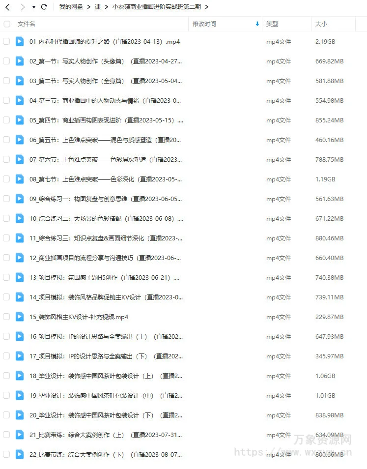 小灰碟商业插画进阶实战班第2期2023年【画质一般只有视频】