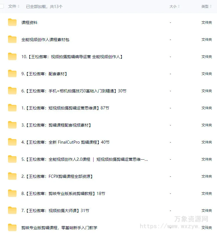 王松傲寒课程2025合集【画质高清有大部分素材】