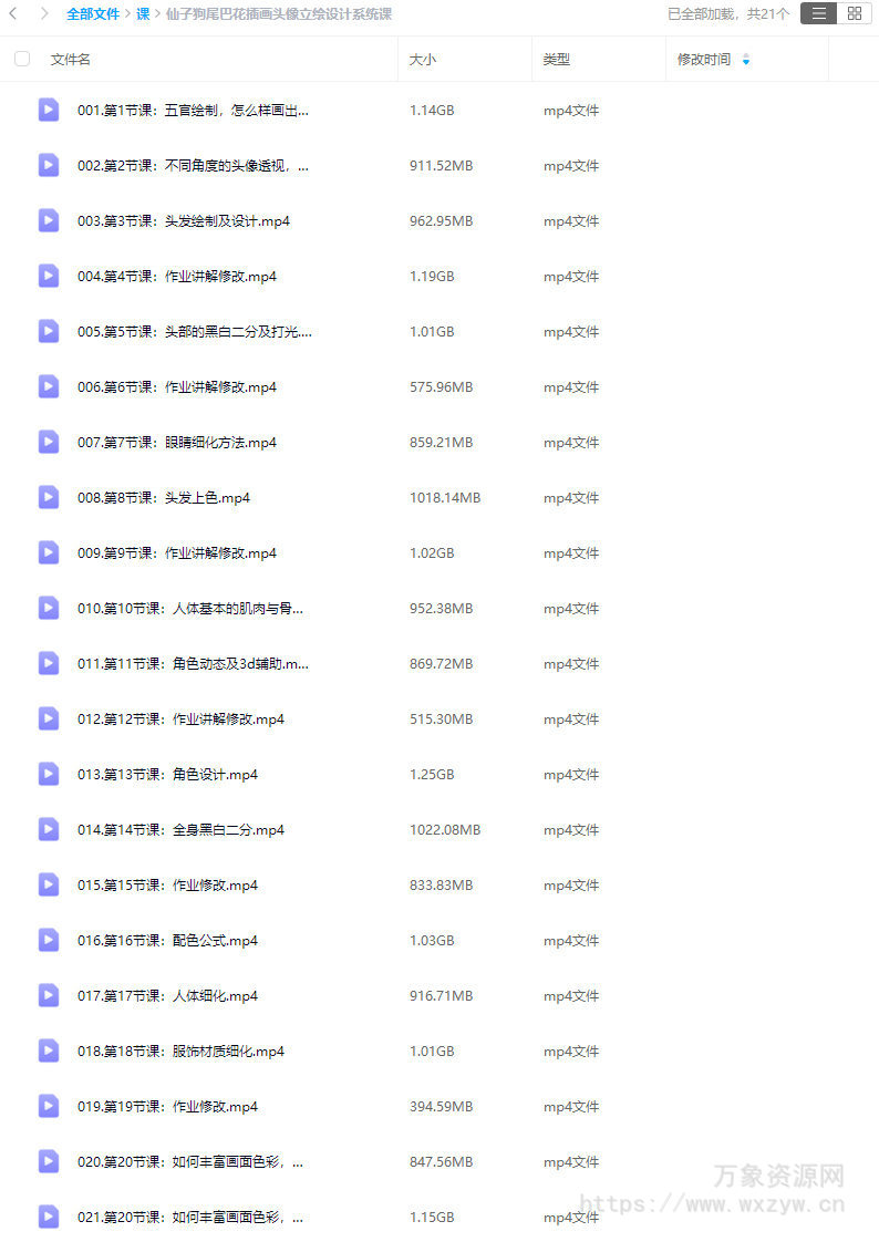 仙子狗尾巴花插画头像+立绘设计系统课第1期2023【画质不错只有视频】