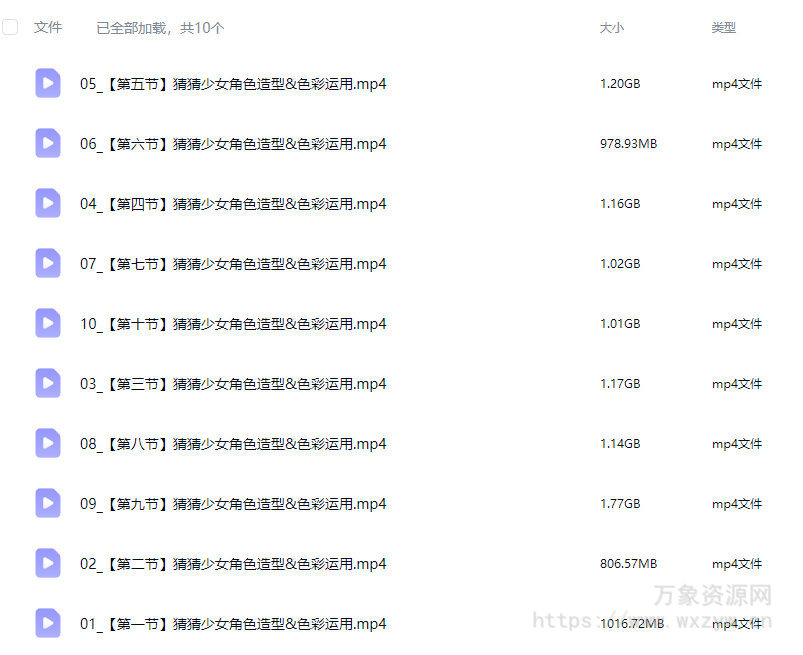 猜猜少女角色造型&色彩运用【画质不错只有视频】