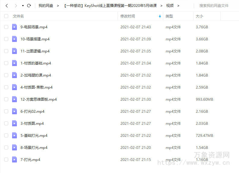 一种感动KeyShot9.0线上直播课程第一期2020年5月结课【有素材】