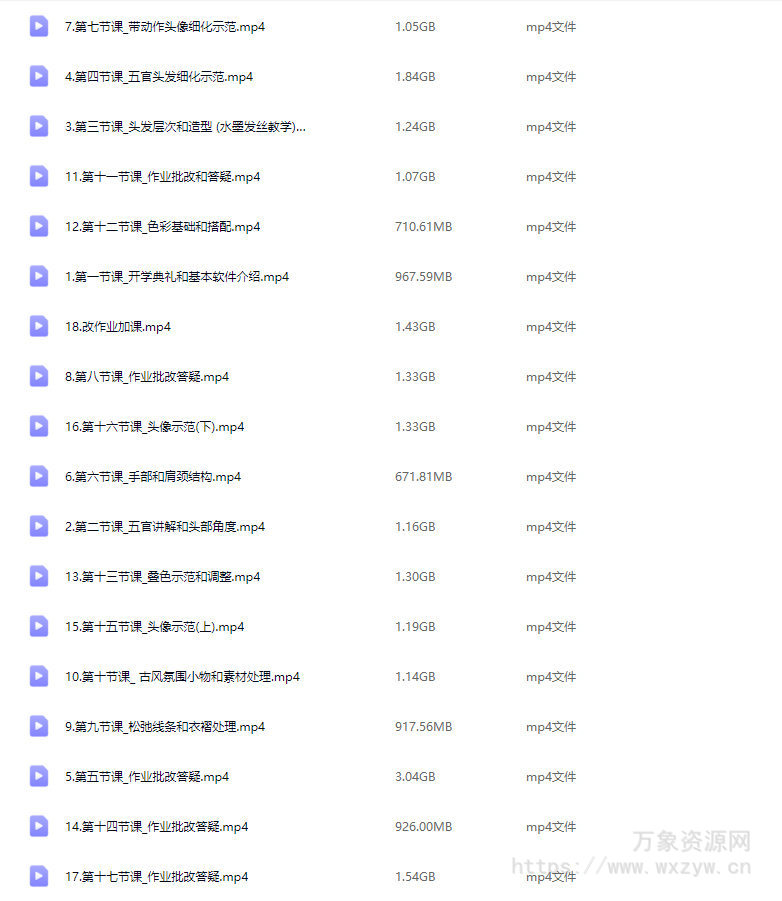 缺阳古风水墨氛围基础头像课2025【画质高清只有视频】