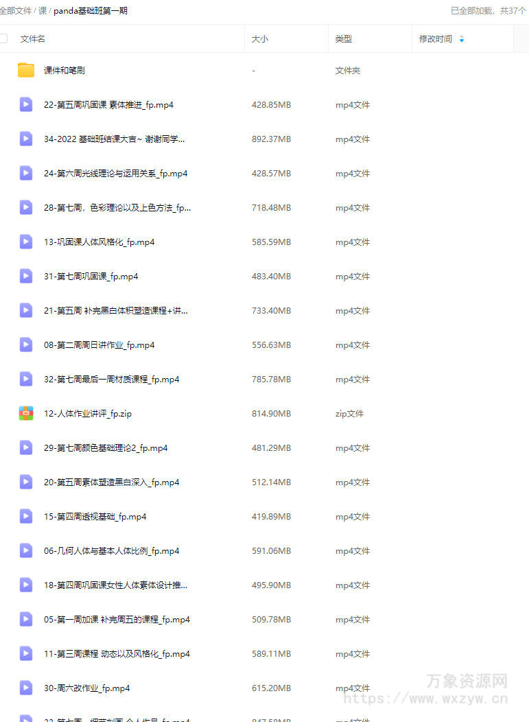 panda潘大基础班第一期2022年5月结课【画质高清有课件和笔刷】