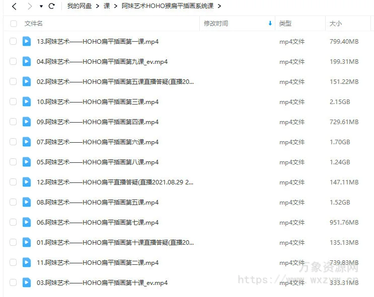 阿妹艺术HOHO猴扁平插画系统课2021【画质还行只有视频】