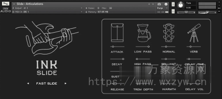 [滑棒吉他音源] Ink Audio Ink Slide [KONTAKT]（695MB）