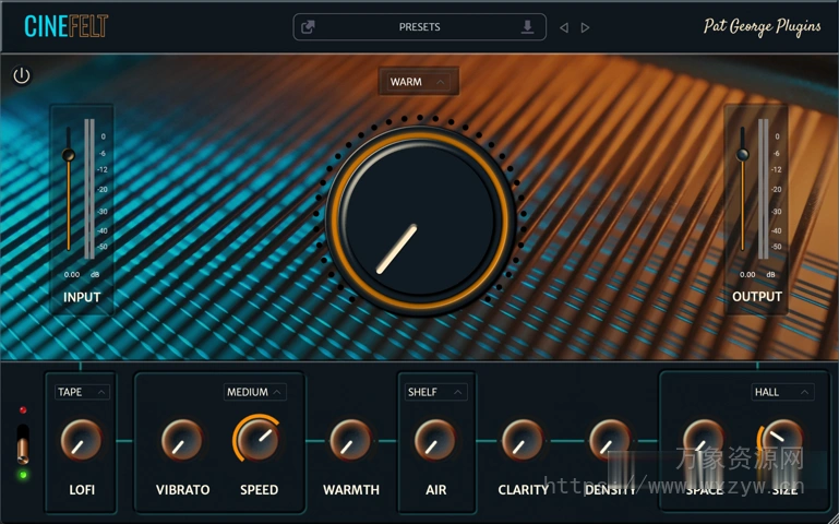 [电影级毛毡质感和 LoFi 音频效果插件] Pat George CINEFELT v1.0.3-Xdb [MacOSX]（137.75MB）