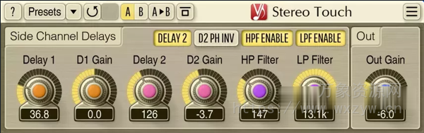 [经典立体声扩展插件] Voxengo Stereo Touch v2.19 VST VST3 AU AAX [WiN, MacOSX]（35.6MB)