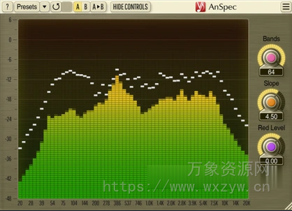 [平滑频谱分析仪] Voxengo AnSpec v1.9 VST VST3 AU AAX[WiN, MacOSX]（40MB)