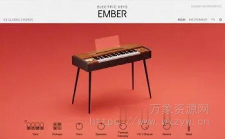 [复古电钢音色] Native Instruments Electric Keys Ember v1.0.0 [KONTAKT]（4.58GB）