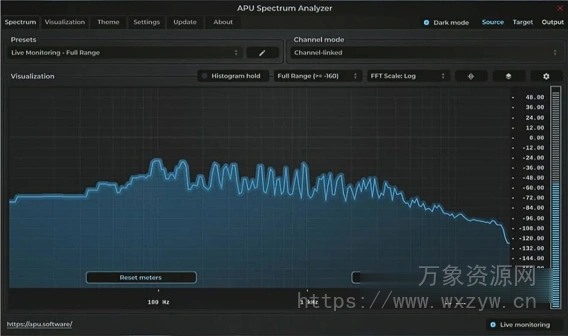 [频谱分析工具] APU Software Spectrum Analyzer v5.1.7 STANDALONE VST3 AU AAX [WiN, MacOSX]（64.5MB)