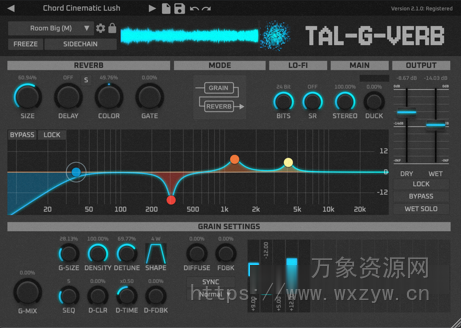 [高品质人工混响] Togu Audio Line TAL-G-Verb v2.1.0 [WiN, MacOSX]（8MB+24.8MB）