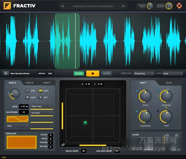 [全新颗粒合成器] Sync Audio Fractiv v1.1.0-Xdb [MacOSX]（34.43MB）