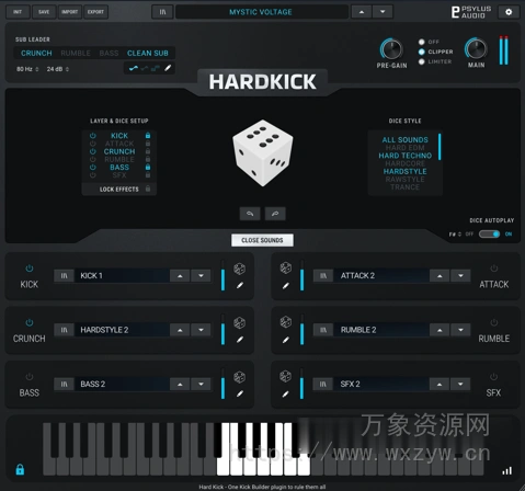 [底鼓生成器插件] Psylus Audio HardKick v1.0.0-MOCHA [WiN]（331.5MB）