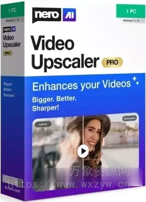 [AI视频修复神器] Nero AI Video Upscaler Pro v1.3.13 [WiN]（460MB）