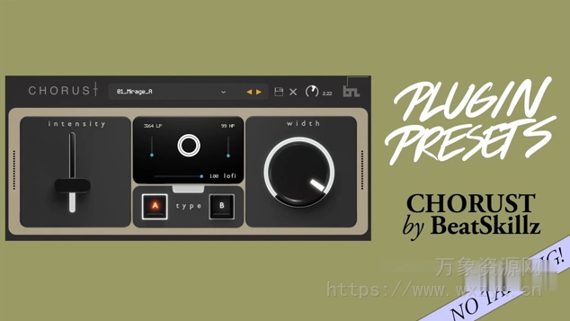 [复古调制插件] BeatSkillz Chorust v1.1.0 [WiN, MacOSX]（53.6MB+333MB）