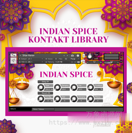 [独特的印度音色库] Sonic Market Indian Spice [KONTAKT]（3.09GB）