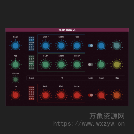 [三频段扭曲失真效果器] Wasted Audio WSTD M3NGLR v1.1.1 VST-BTCR [WiN, MacOSX, LiNUX]（22.84Mb）