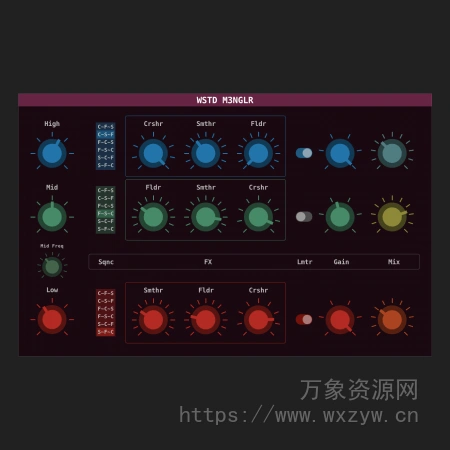 [三频段扭曲失真效果器] Wasted Audio WSTD M3NGLR v1.1.1 VST-BTCR [WiN, MacOSX, LiNUX]（22.84Mb）