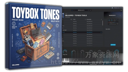 [氛围嘻哈陷阱素材Analog Lab预置] Relooped ToyBox 100 Analog Lab Preset Bank [WAV, MiDi]（1.93GB）