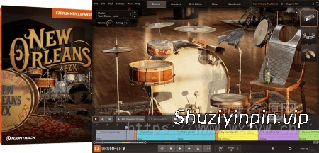 [EZDrummer扩展Superior Drummer扩展：包罗万象的鼓组音色库] Toontrack New Orleans EZX v1.0.0 [Superior Drummer, EZDrummer]（15.3GB）