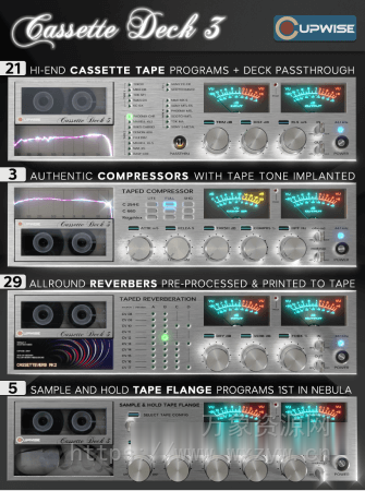 [Nebula扩展模拟VST插件] Cupwise Cassette Deck 3 Multi Effects Pack Nebula Library Updated-ARCADiA [Nebula]（1.67GB）