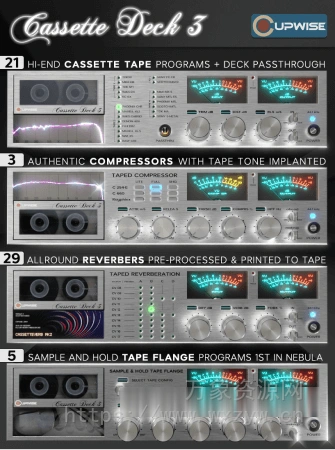[Nebula扩展模拟VST插件] Cupwise Cassette Deck 3 Multi Effects Pack Nebula Library Updated-ARCADiA [Nebula]（1.67GB）