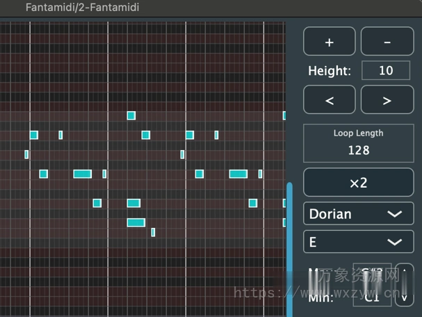 [MIDI随机生成步进音序器和合成器插件] granvia Fantamidi v1.1.0 [WiN, MacOSX]（13MB）