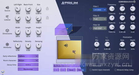 [新一代混响：声学空间模拟插件] Convex Audio Atrium v1.2.0 Patched Incl. Keygen-MOCHA [WiN]（4.4MB）