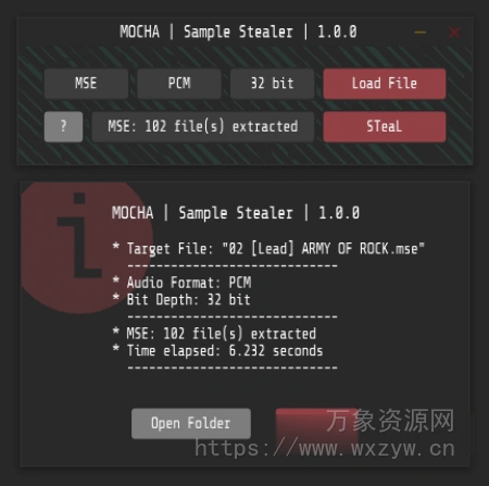 [采样窃取器] MOCHA Sample Stealer v1.0.1 PUBLIC-MOCHA [WiN]（1.0MB）