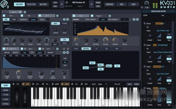 [全能型模块化合成器] KV331 Audio SynthMaster v3.4.5 rev.2-V.R [WiN，MacOSX]（ 2.71GB+2.68GB）