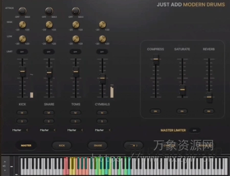 [旗舰级鼓组音色库]Just Add Modern Drums v1.0.0 [KONTAKT]（3.93GB）