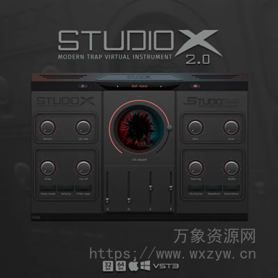[现代陷阱虚拟乐器插件] Studio Trap StudioX 2.0 Modern Trap Plugin Instrument RETAiL [WiN, MacOSX]（3.58GB）